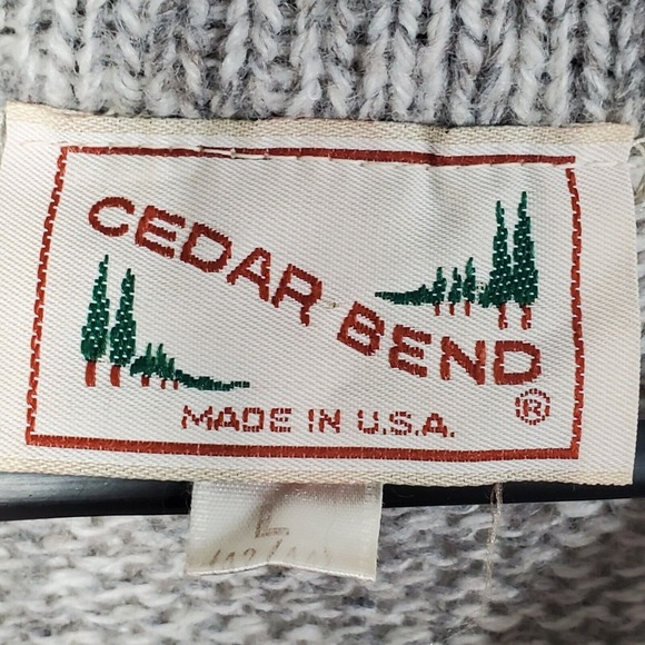 Cedar‎ Bend Men Wool Shawl Collar Sweater Size Large Knit Pullover Teacher Dad - Picture 5 of 12